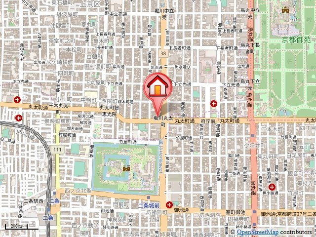 アルテハイム二条城の地図