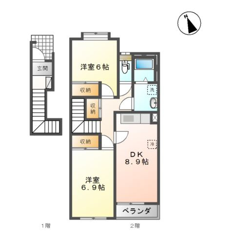 クレイル・メゾンの間取り