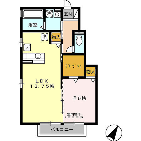 ソシエ B棟の間取り