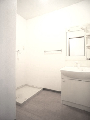 【独立洗面台】 | ブランドリーK | 洗髪洗面化粧台と洗濯機置き場があります♪