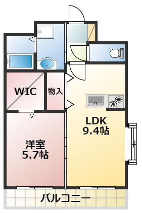 熊本市中央区水前寺公園の賃貸マンションの間取り