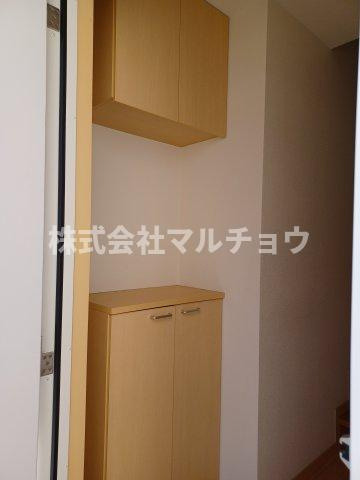 サラナHOUSEの玄関|収納もある玄関です