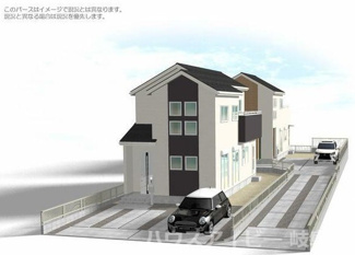 【外観】 | 岐阜市岩地　新築建売　全2棟　6月末完成予定！駅近物件！敷地面積60坪以上！お車スペース3台以上可能