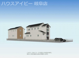 【外観】 | 岐阜市岩地　新築建売　全2棟　6月末完成予定！駅近物件！敷地面積60坪以上！お車スペース3台以上可能