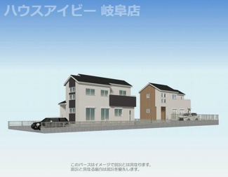 【外観パース】 | 岐阜市岩地　新築建売　全2棟　6月末完成予定！駅近物件！敷地面積60坪以上！お車スペース3台以上可能