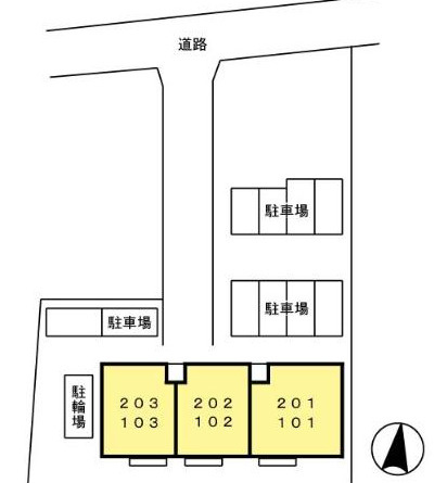 スカイビューヒロの区画図