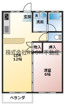 丸久第12コーポ A・B・C・D棟の間取り