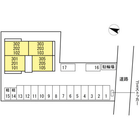ソシア　サンエイトの区画図