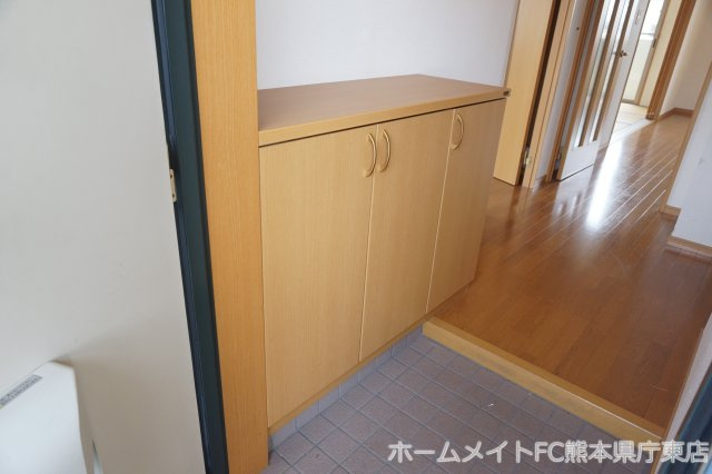 上益城郡益城町大字広崎の賃貸マンションの玄関