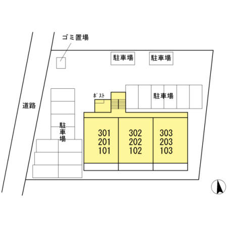 上益城郡益城町大字広崎の賃貸マンションの区画図