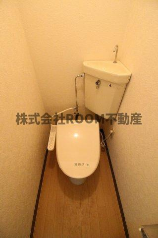 コウガマンションⅡのトイレ|清潔感のあるトイレです