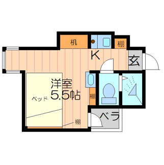 【間取り】 | アルブル守口 | ユニットバスからシャワールームへ変更。