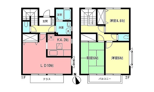 トラッドスクエアBの間取り