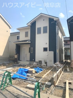 【外観】 | 岐阜市菅生　新築建売　全3棟　オール電化住宅！駐車場並列3台可能！長期優良住宅・耐震等級3♪