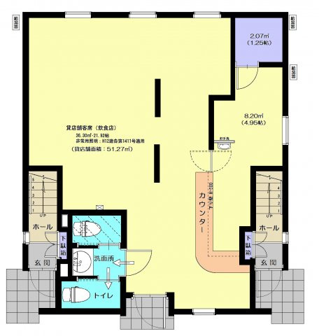 エスポワールシュドの間取り|1階間取り図