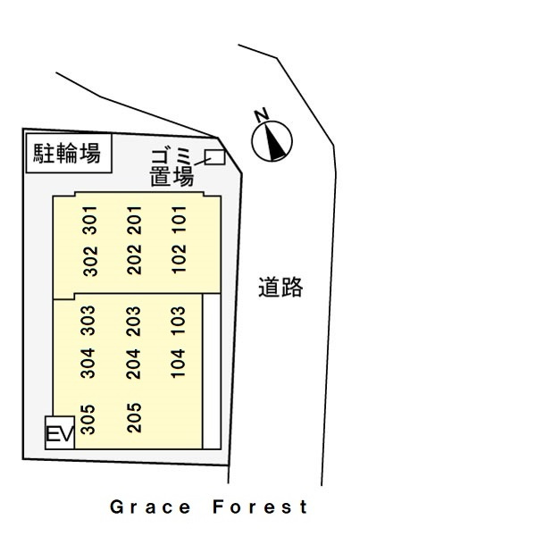 Ｇｒａｃｅ　Ｆｏｒｅｓｔの区画図|駐車場