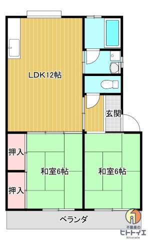 アパートメント中島の間取り|2LDK