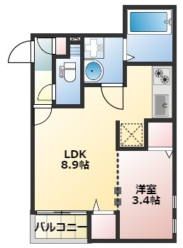 【間取り】 | Branche春日原 | 現況優先です。