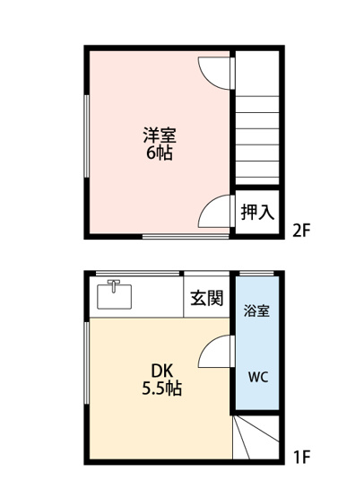 【間取り】 | 西中町貸家