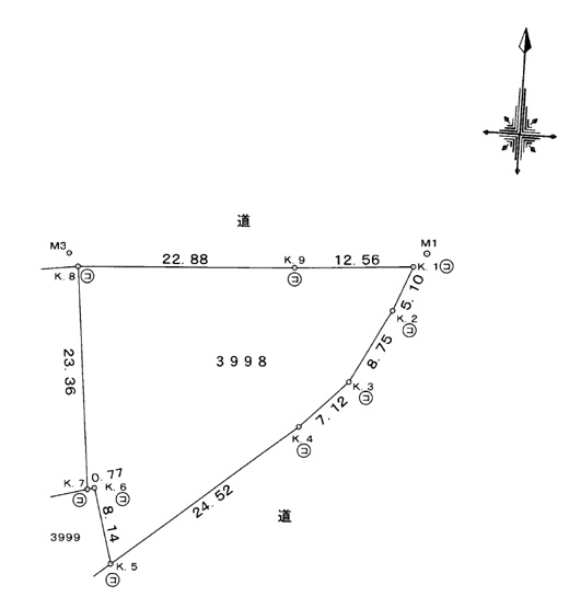 【土地図】 | 新潟市北区島見町3998　約202坪