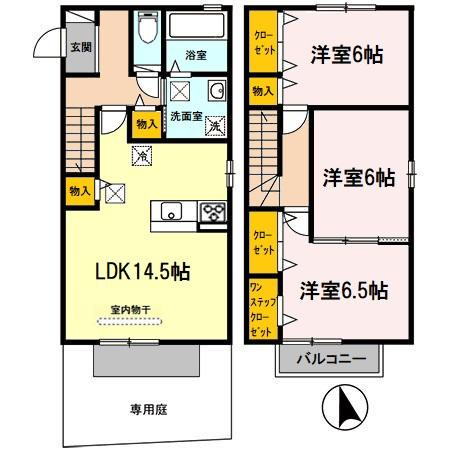 ローズコート名草Ａ棟の間取り