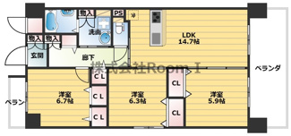 【間取り】 | レシオ安堂寺