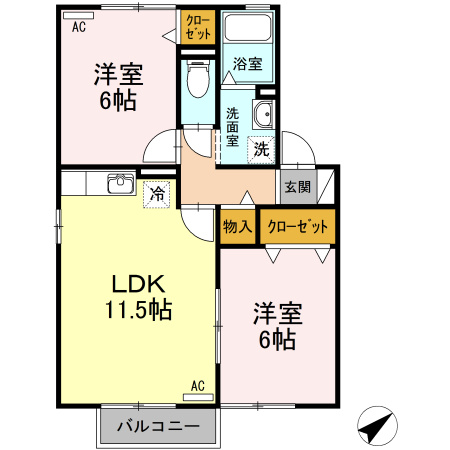 エルモッソの間取り