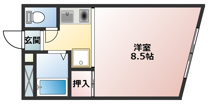 レディースマンションプリンセスの間取り|イメージになります。