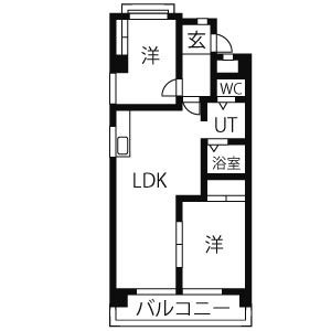 【間取り】 | サンハイツ西尾