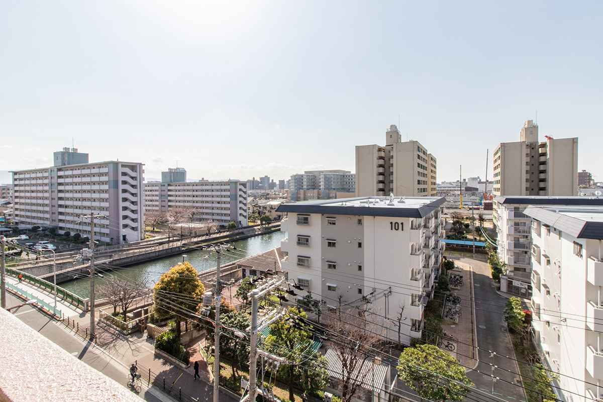 ファミール城東関目の展望|上層階、南向きにつき見晴らし・陽当たり良好です。
