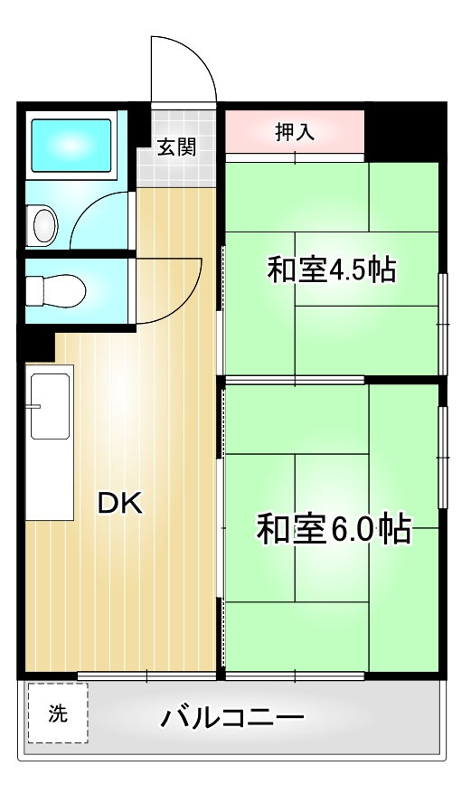 石坂ハイツ|名古屋市の賃貸ならMy賃貸の間取り|石坂ハイツ※現状優先・反転の可能性あり