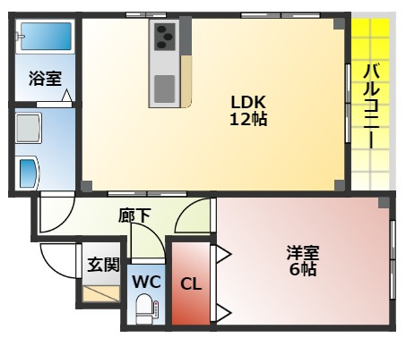 ＧＲＡＣＥ　ＴＡＣＨＩＢＡＮＡの間取り|１ＬＤＫの間取