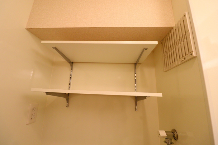 プリマベーラの設備|洗面室棚
※現況優先となります。