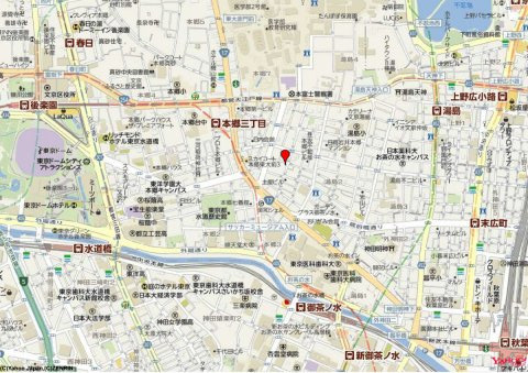 文京区本郷３丁目の事務所の地図