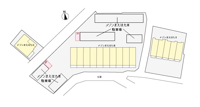 メゾンまえはたⅤの駐車場