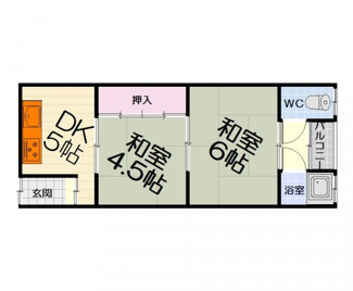 【間取り】 | 上野芝アパートＡ