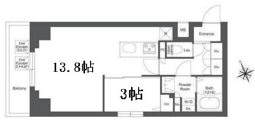 オーキッドレジデンス上野稲荷町の間取り
