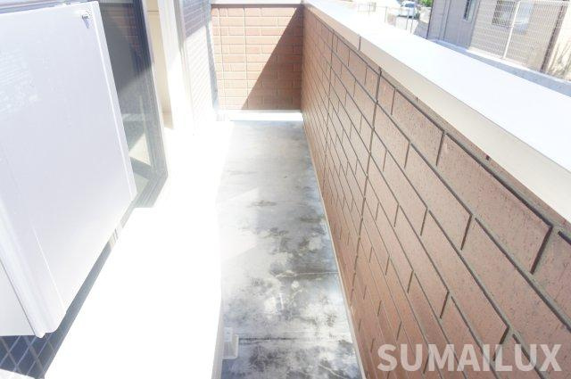 熊本市北区龍田陳内３丁目のアパートのバルコニー