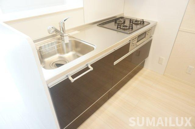 熊本市北区龍田陳内３丁目のアパートのキッチン