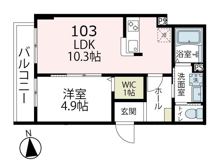 ラシーネ　ONE　PARK　PLACE　Ⅲの間取り