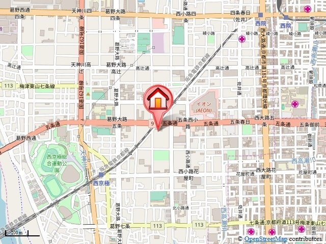アメニティー京都Ⅱ番館の地図