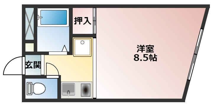 レディースマンションプリンセスの間取り|イメージになります。
