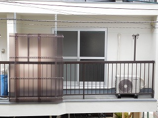 戸石マンションのバルコニー
