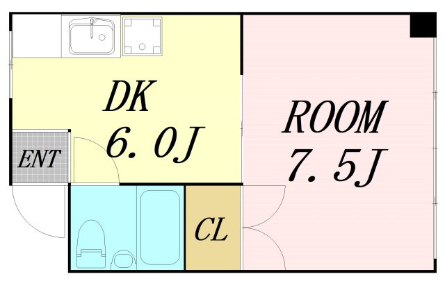 レジデンス大和Ⅰ　仲介手数料無料の間取り