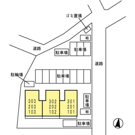 イーストハイムの区画図
