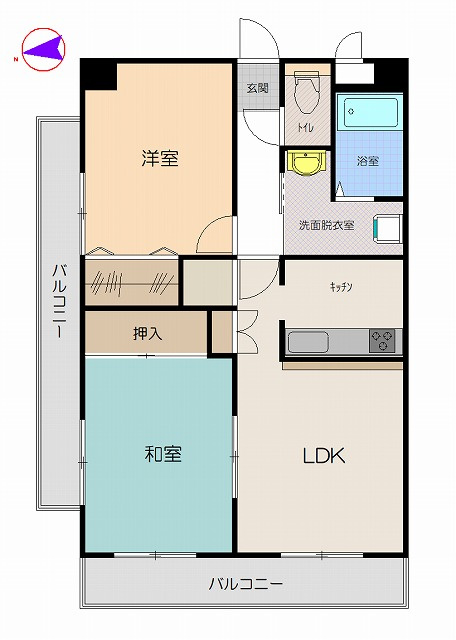 ライオンズマンション高知中宝永町  -ｵｰﾅｰﾁｪﾝｼﾞ-の間取り
