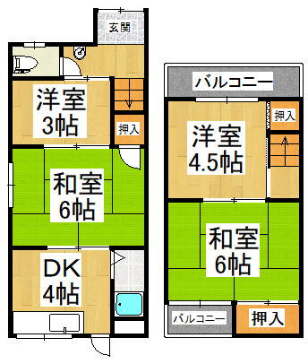 【間取り】 | 堺市美原区北余部テラス