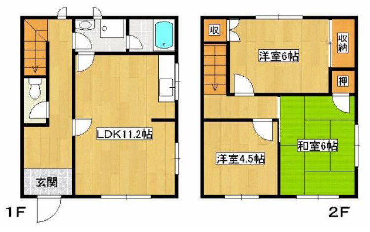 メゾン萬山Ⅱの間取り