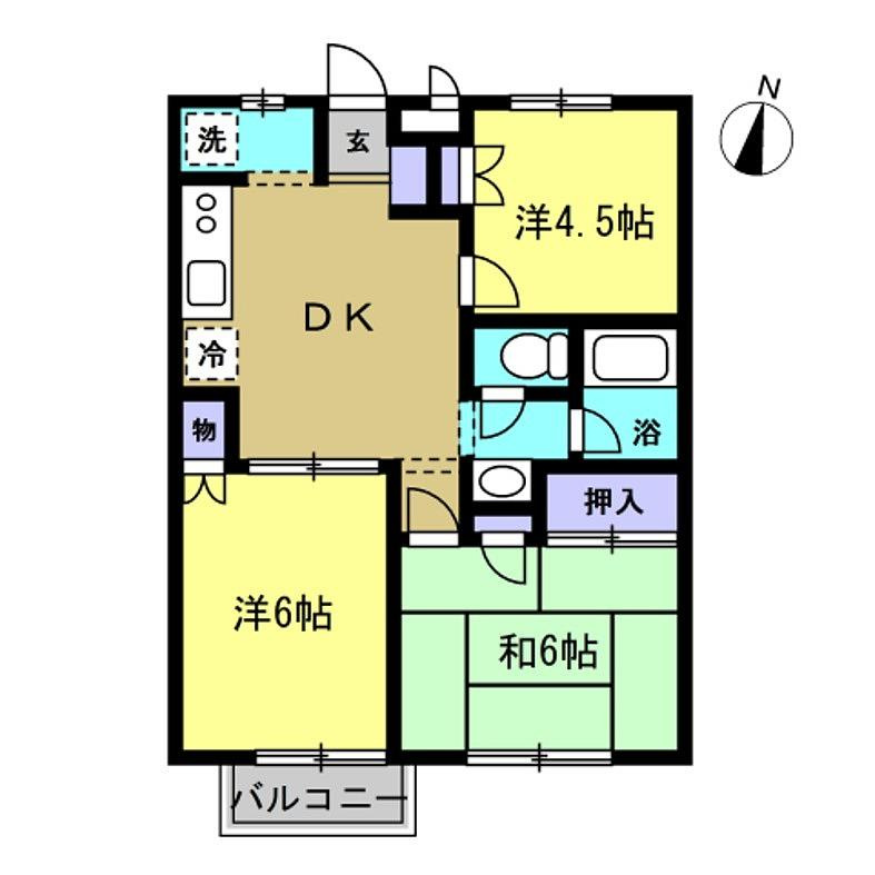 ドミールたかねB棟の間取り
