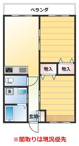 Ｆ２マンションの間取り